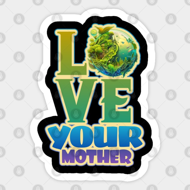 Love Your Mother - Earth Day 2023 Sticker by DanielLiamGill